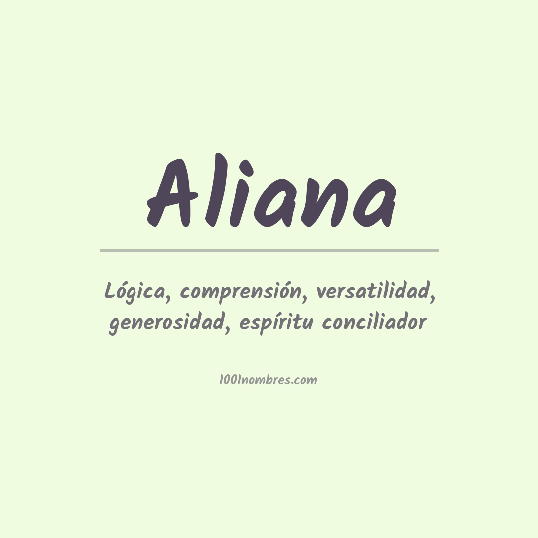 Significado del nombre Aliana