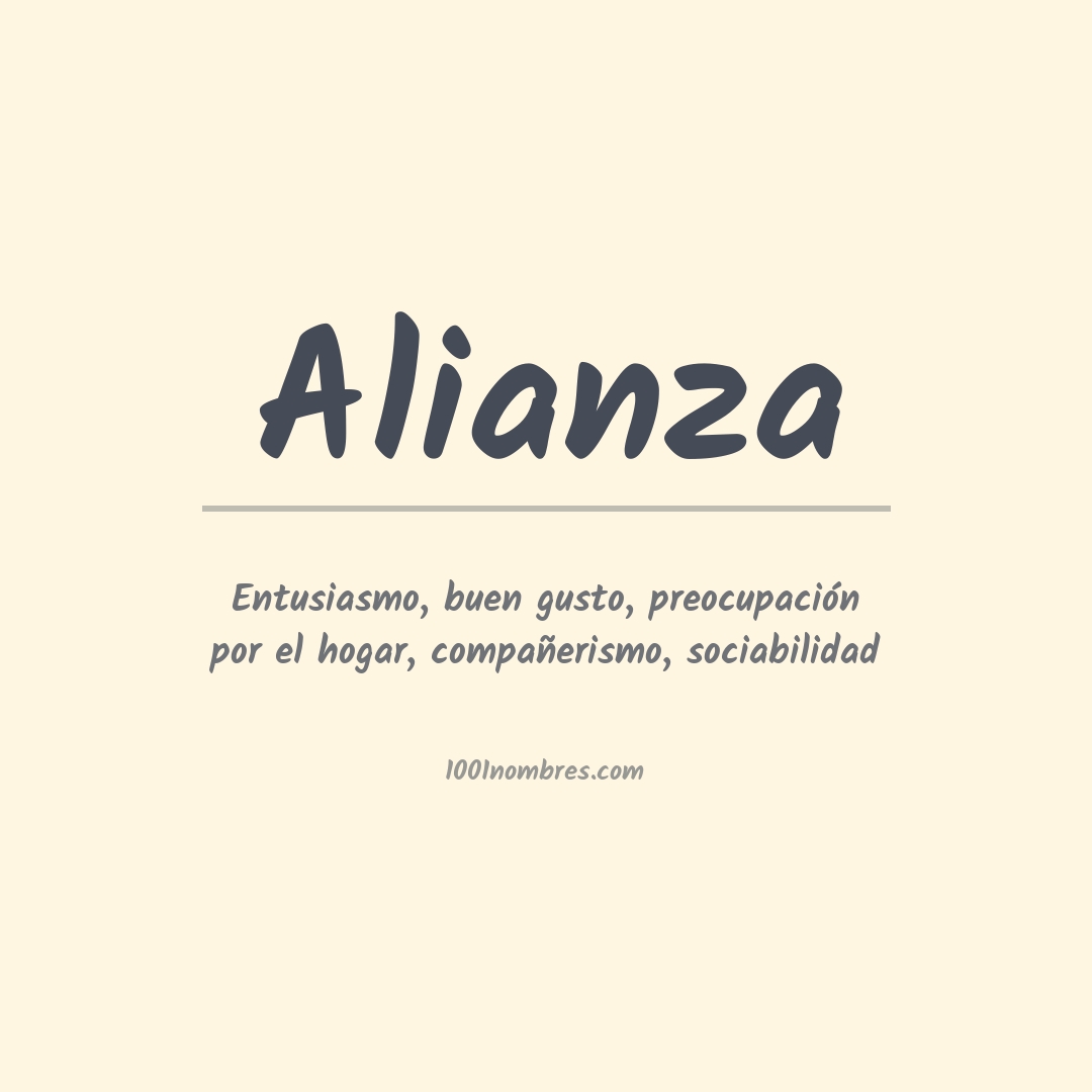 Significado del nombre Alianza