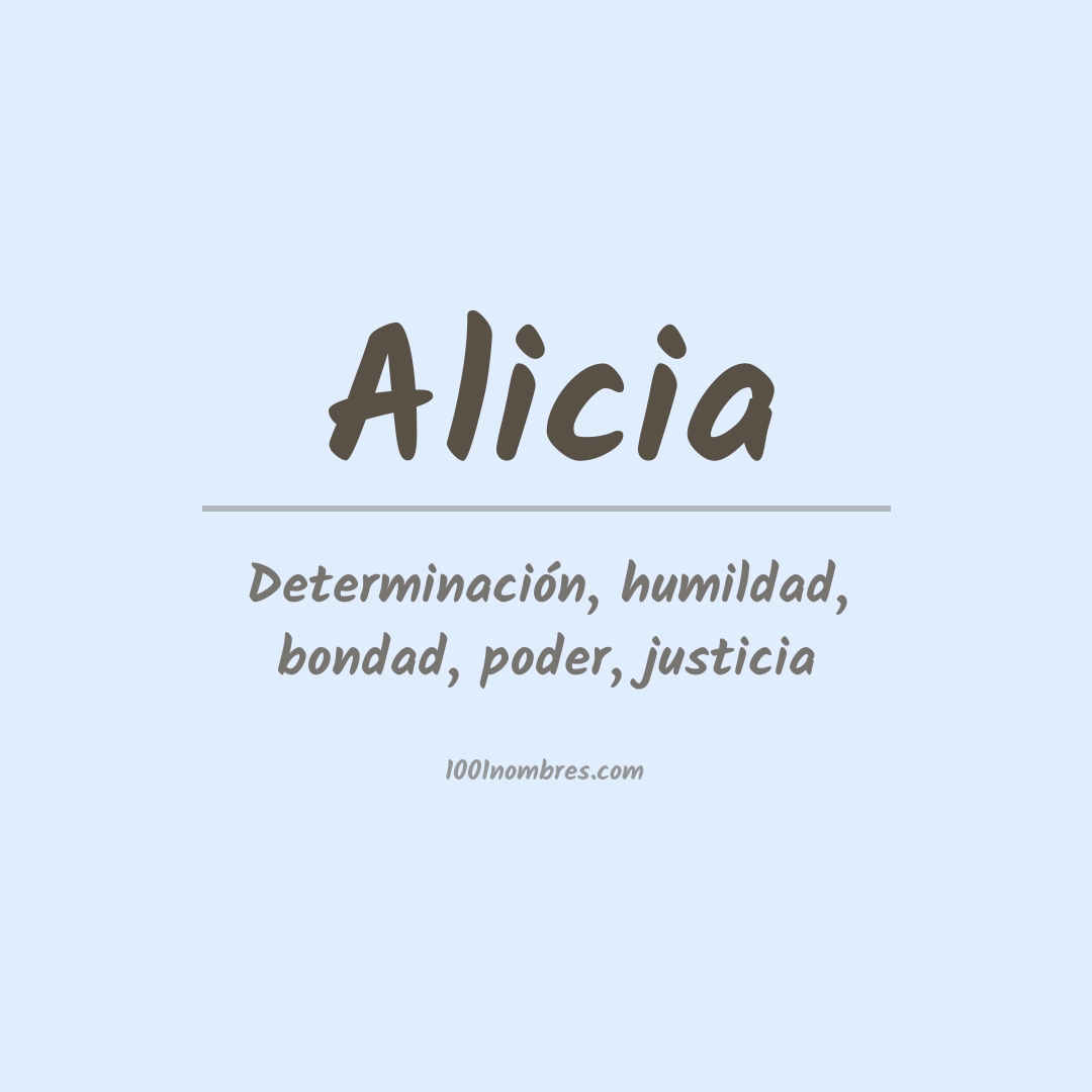 Significado del nombre Alicia