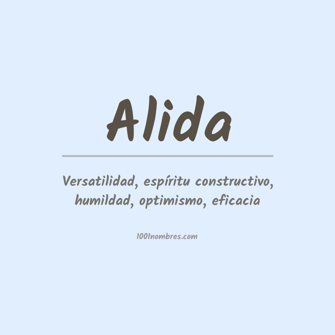 Significado del nombre Alida