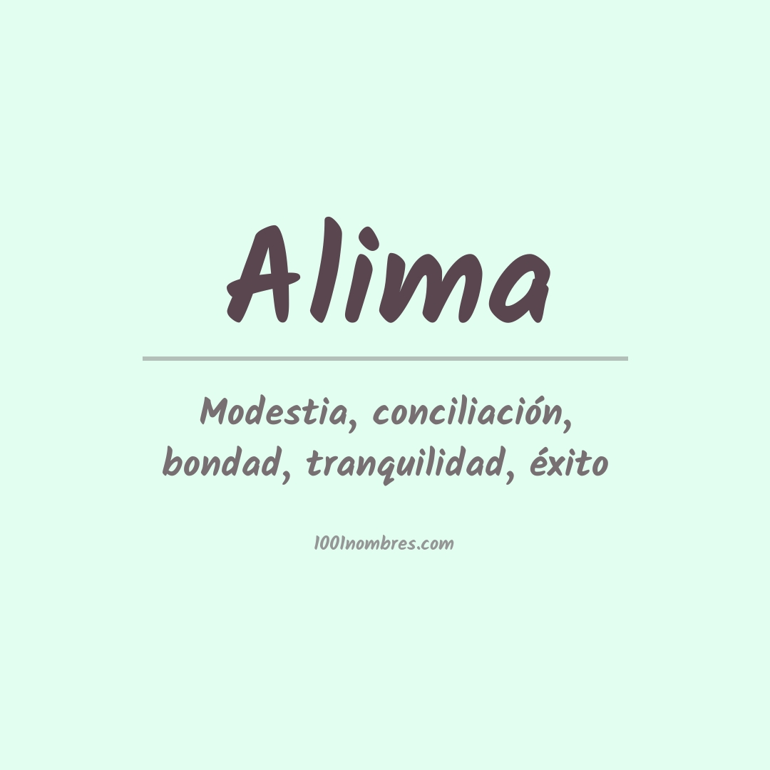 Significado del nombre Alima Significado del nombre Alima