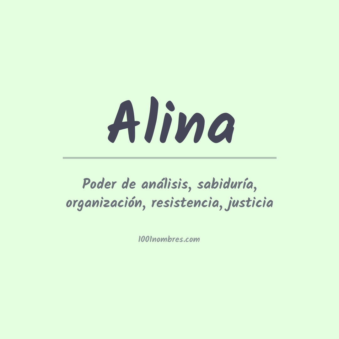 Significado del nombre Alina