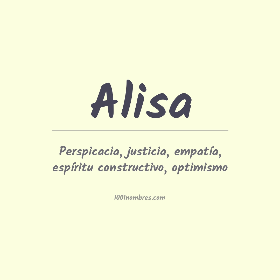 Significado del nombre Alisa