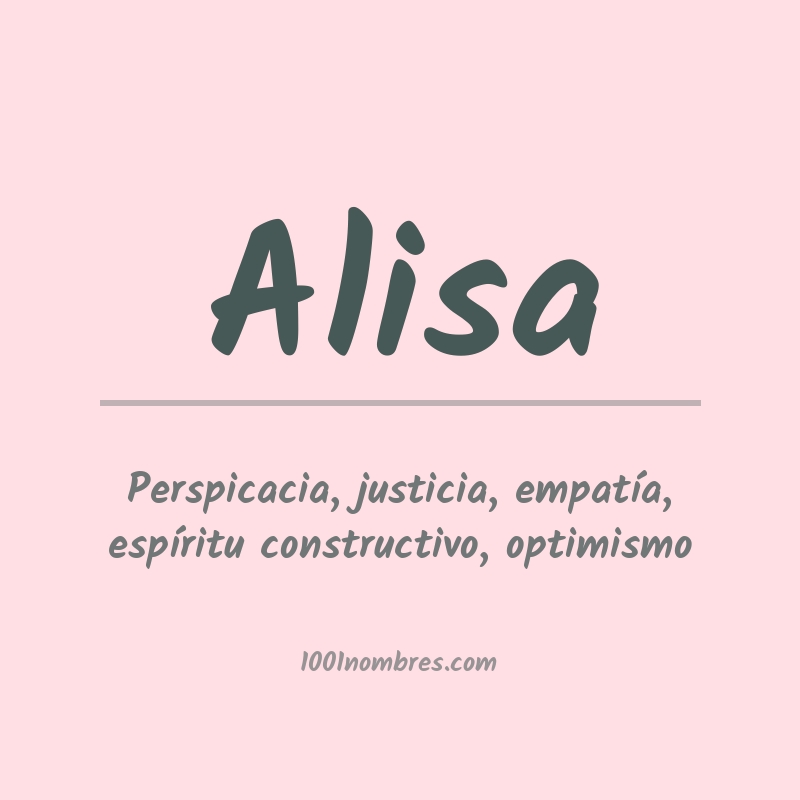 Significado del nombre Alisa