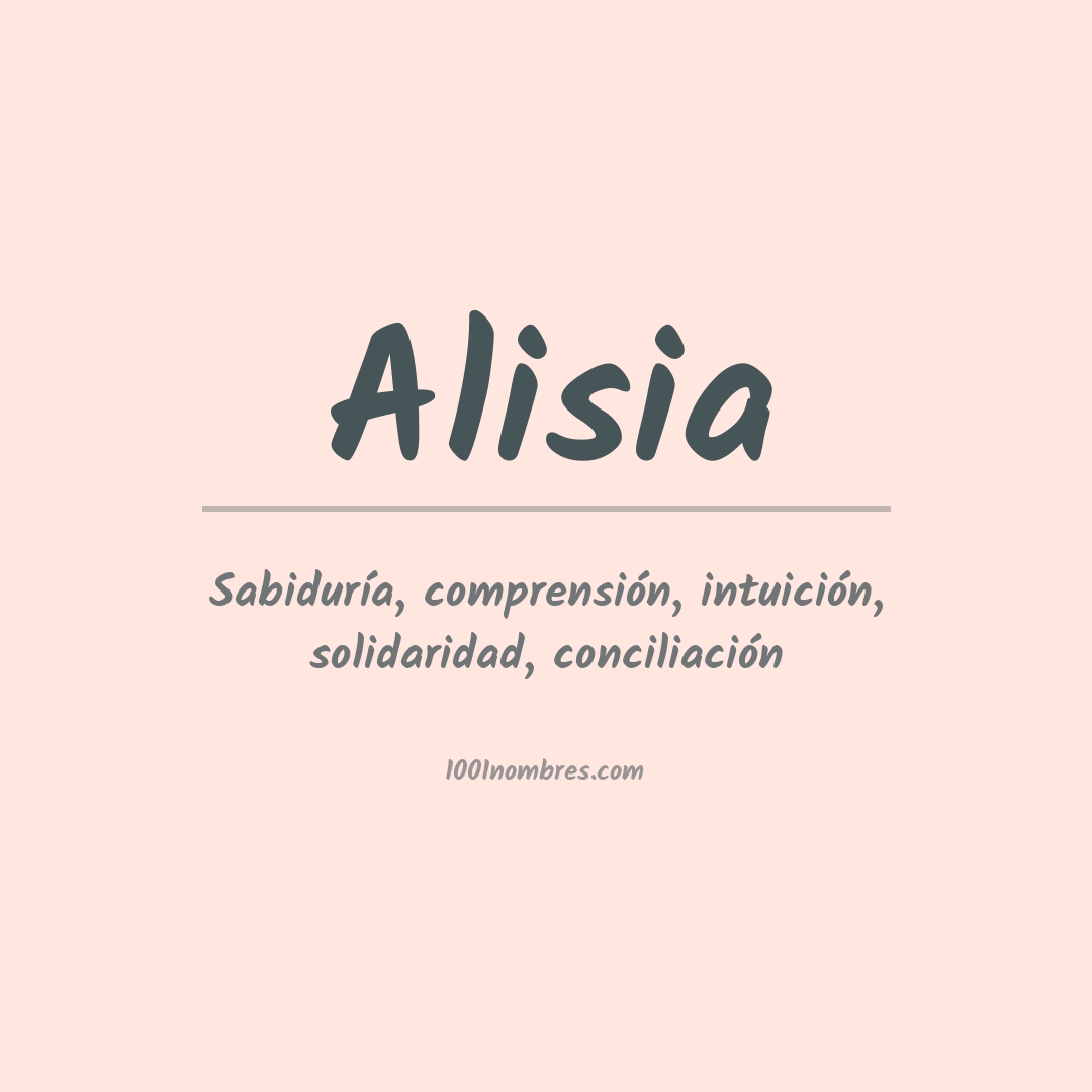 Significado del nombre Alisia