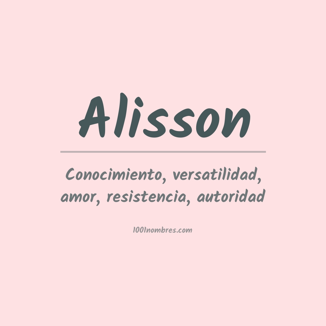 Significado del nombre Alisson