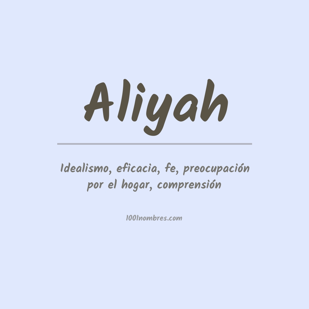 Significado del nombre Aliyah