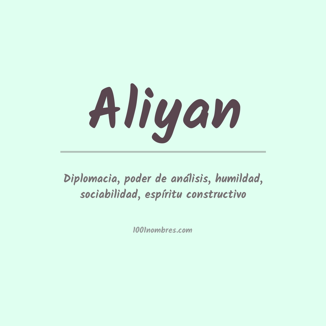 Significado del nombre Aliyan
