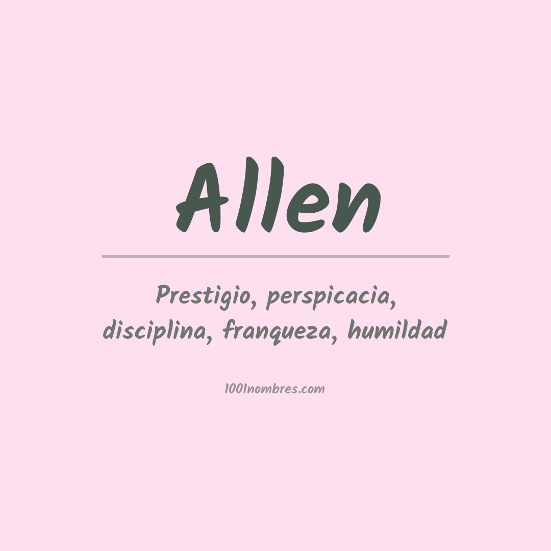 Significado del nombre Allen