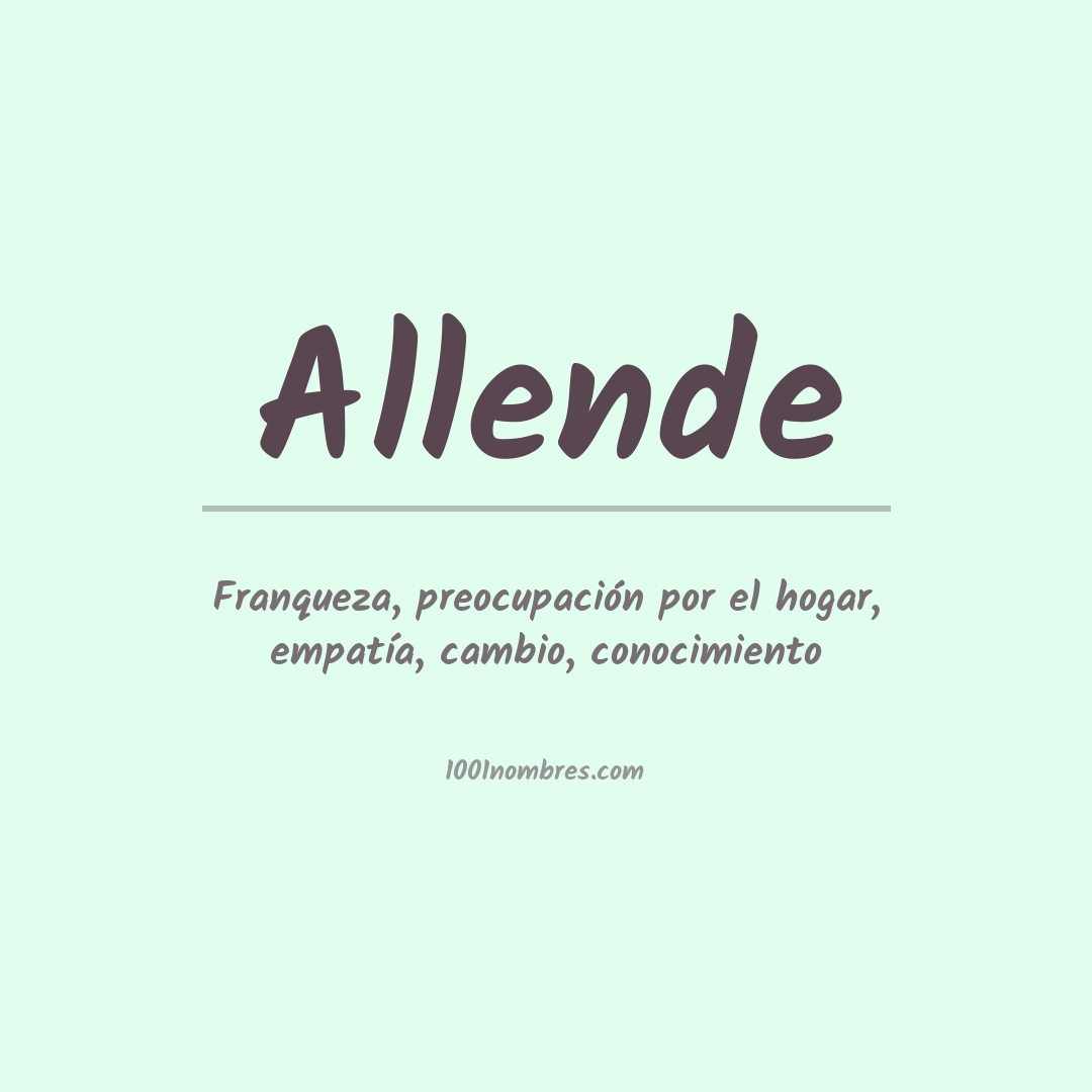 Significado del nombre Allende