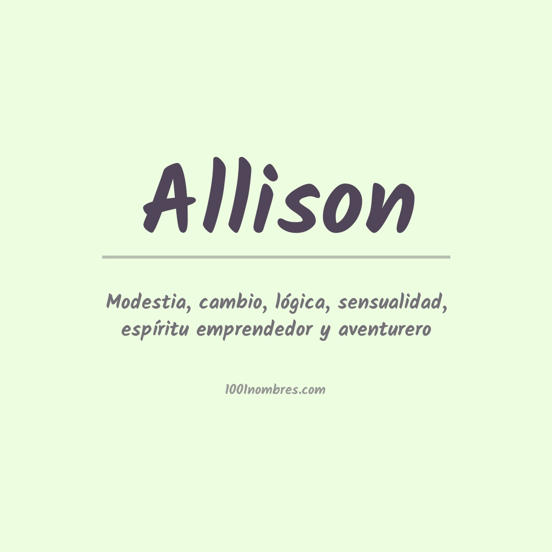 Significado del nombre Allison