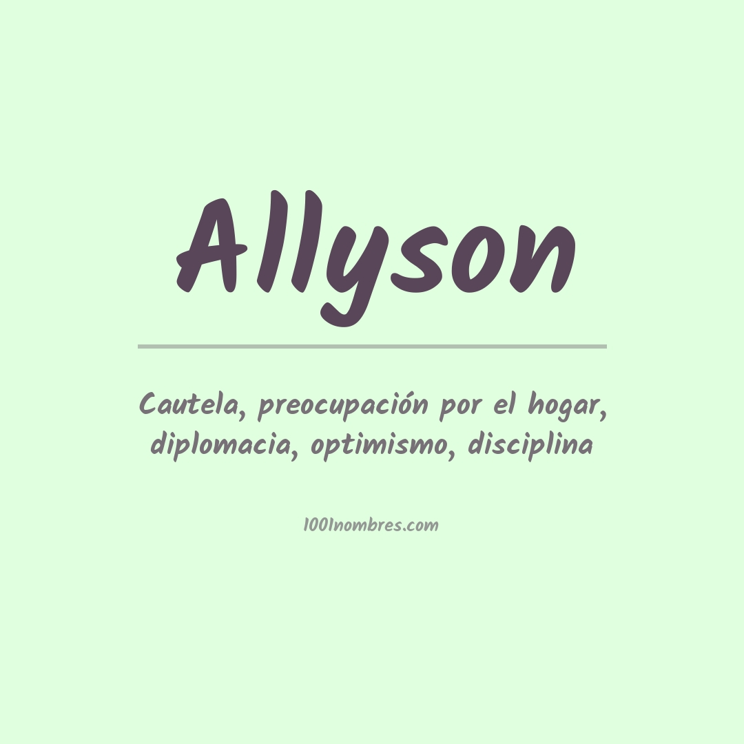 Significado del nombre Allyson