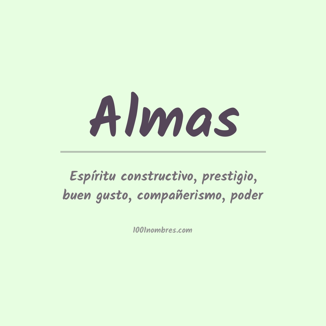 Significado del nombre Almas