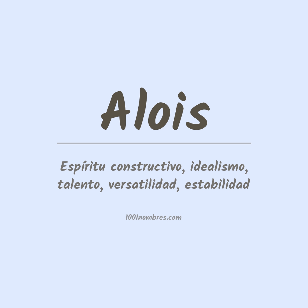Significado del nombre Alois