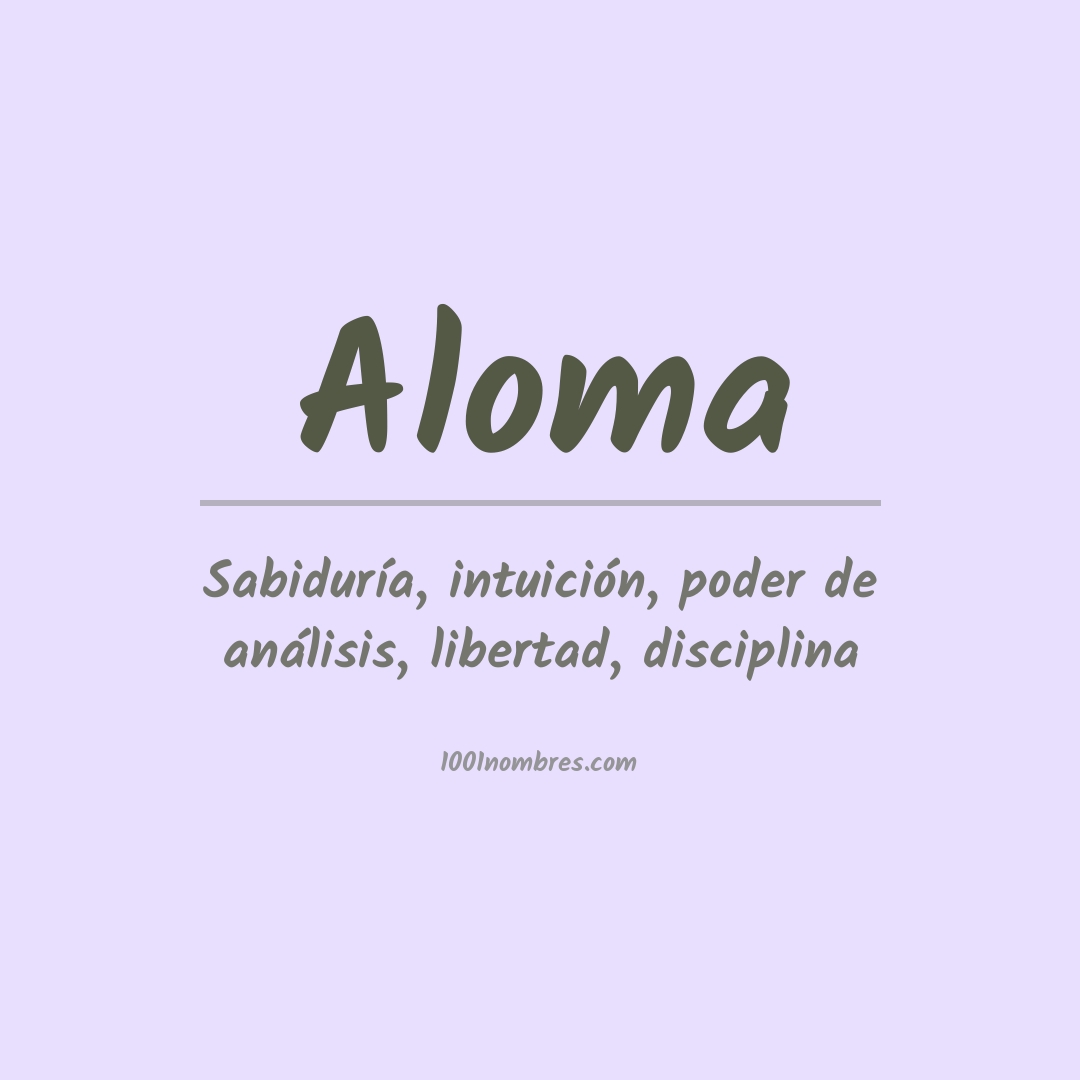 Significado del nombre Aloma