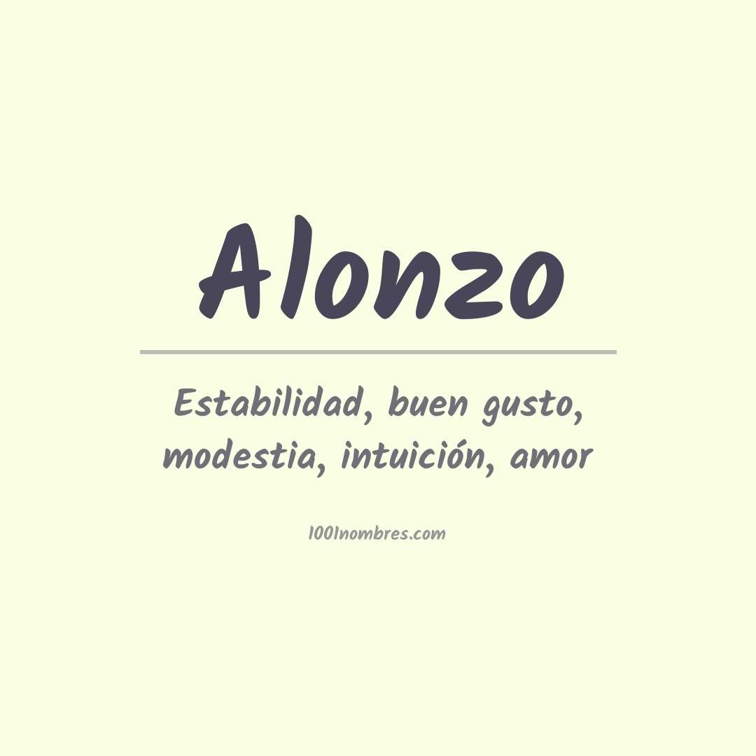Significado del nombre Alonzo