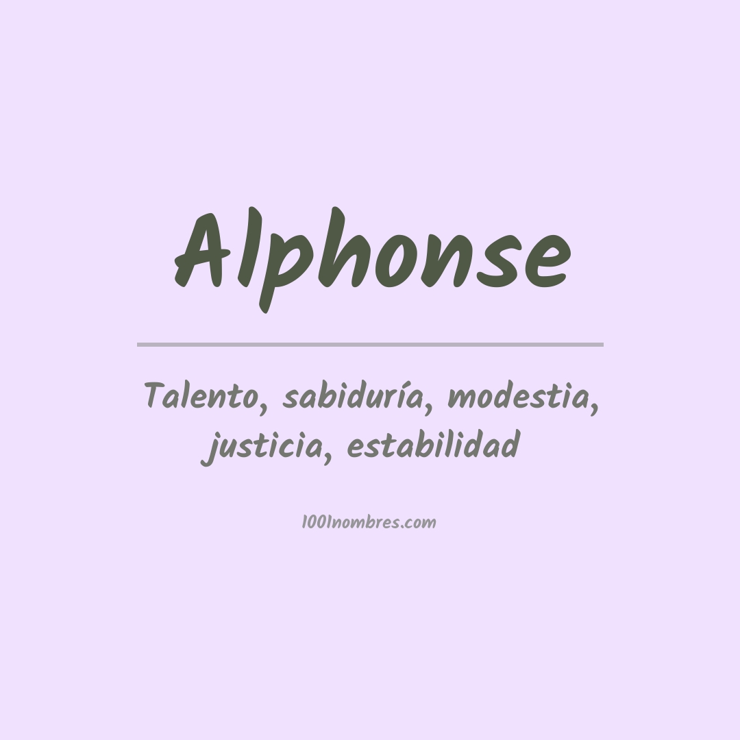 Significado del nombre Alphonse