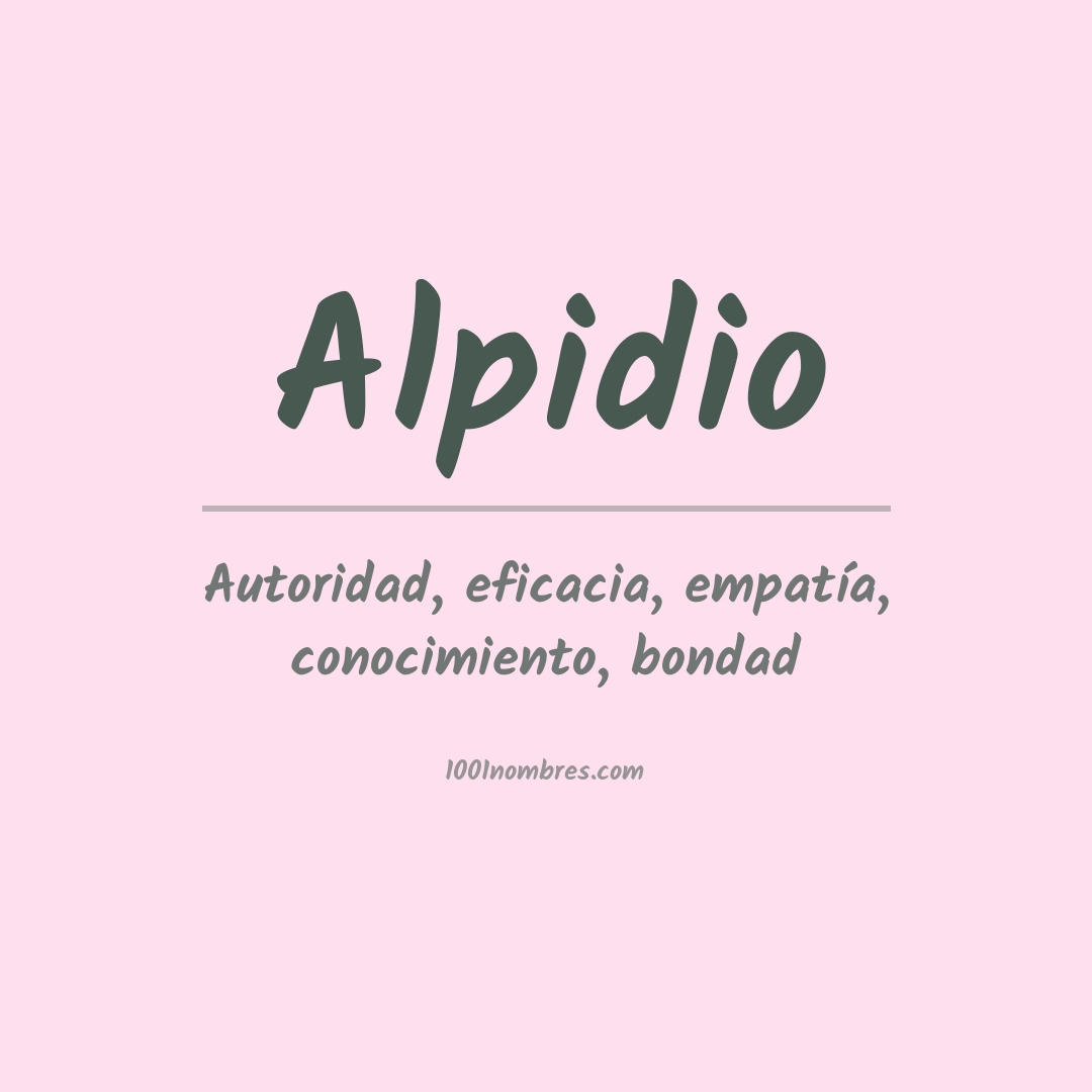 Significado del nombre Alpidio