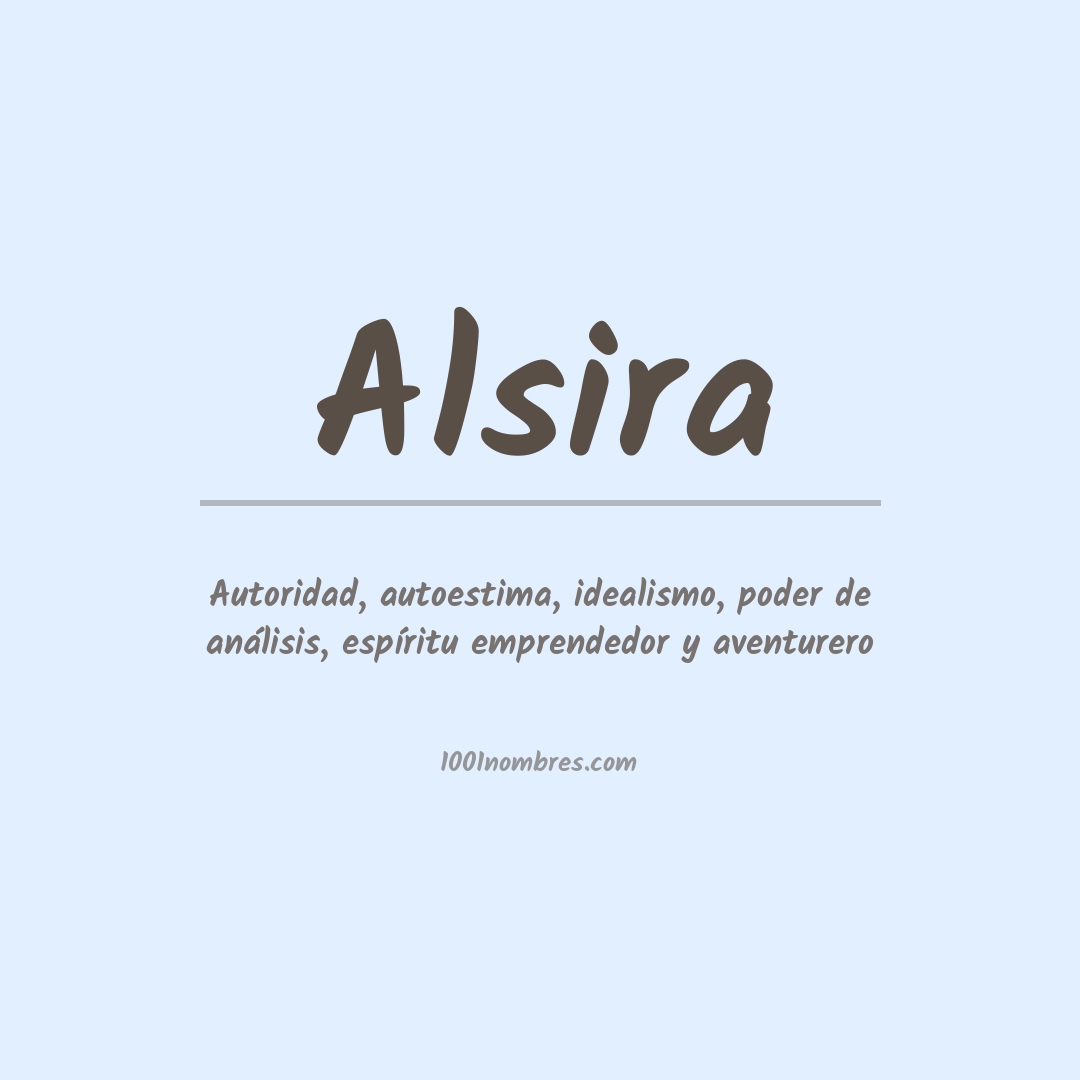 Significado del nombre Alsira