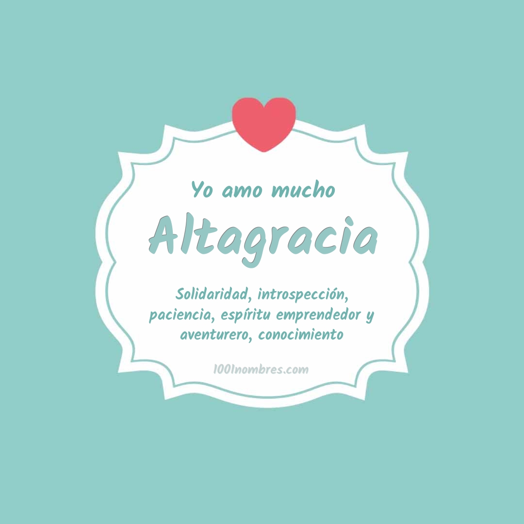 Yo amo mucho Altagracia