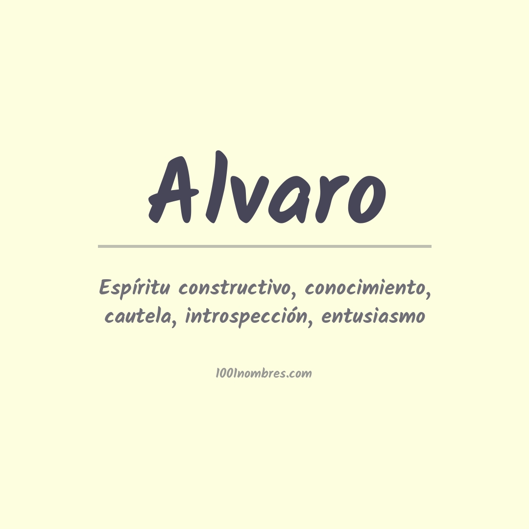 Significado del nombre Alvaro