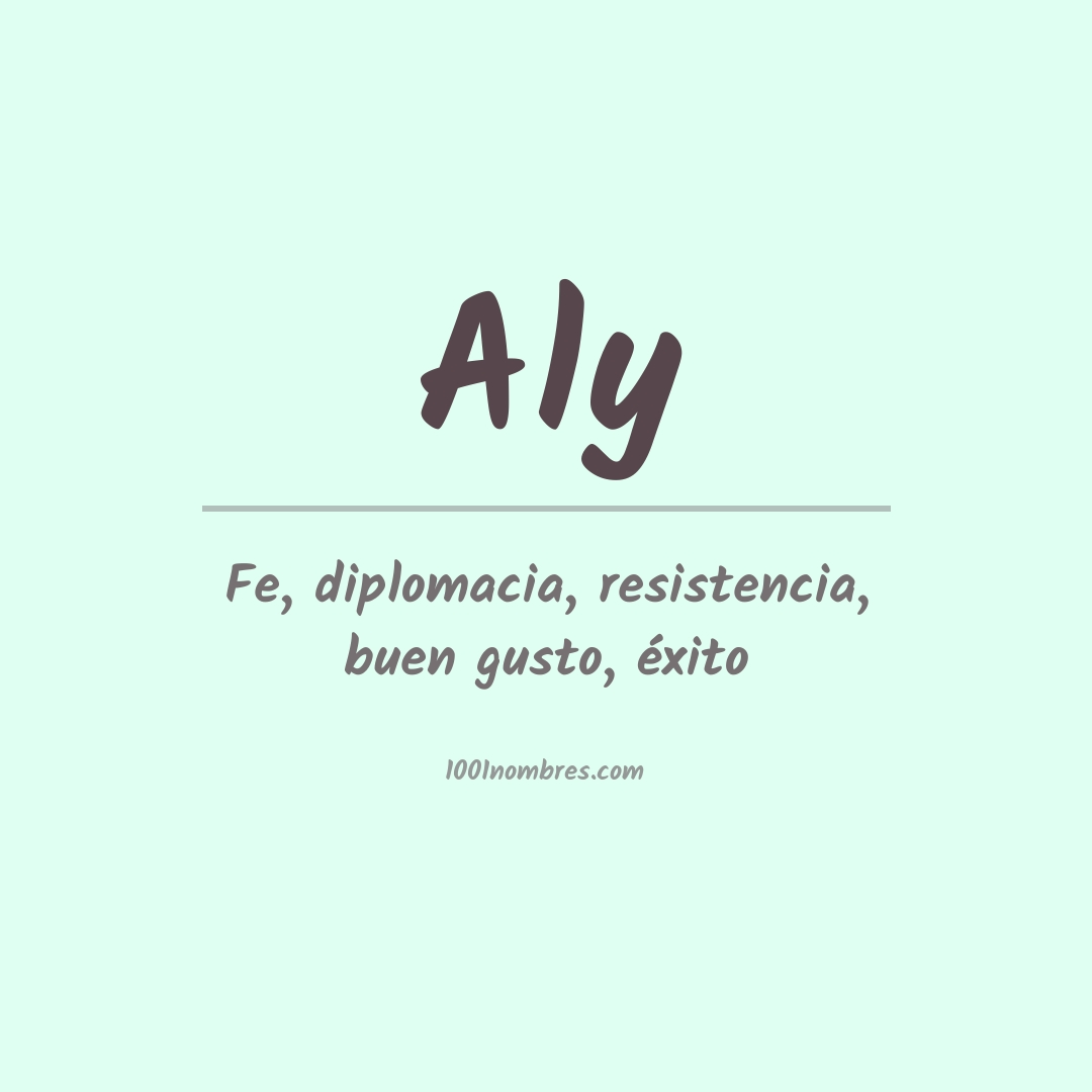 Significado del nombre Aly