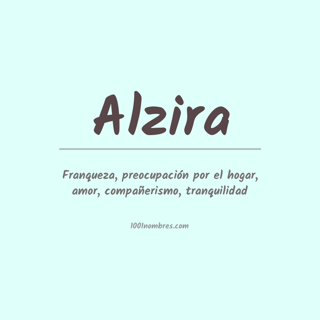 Significado del nombre Alzira
