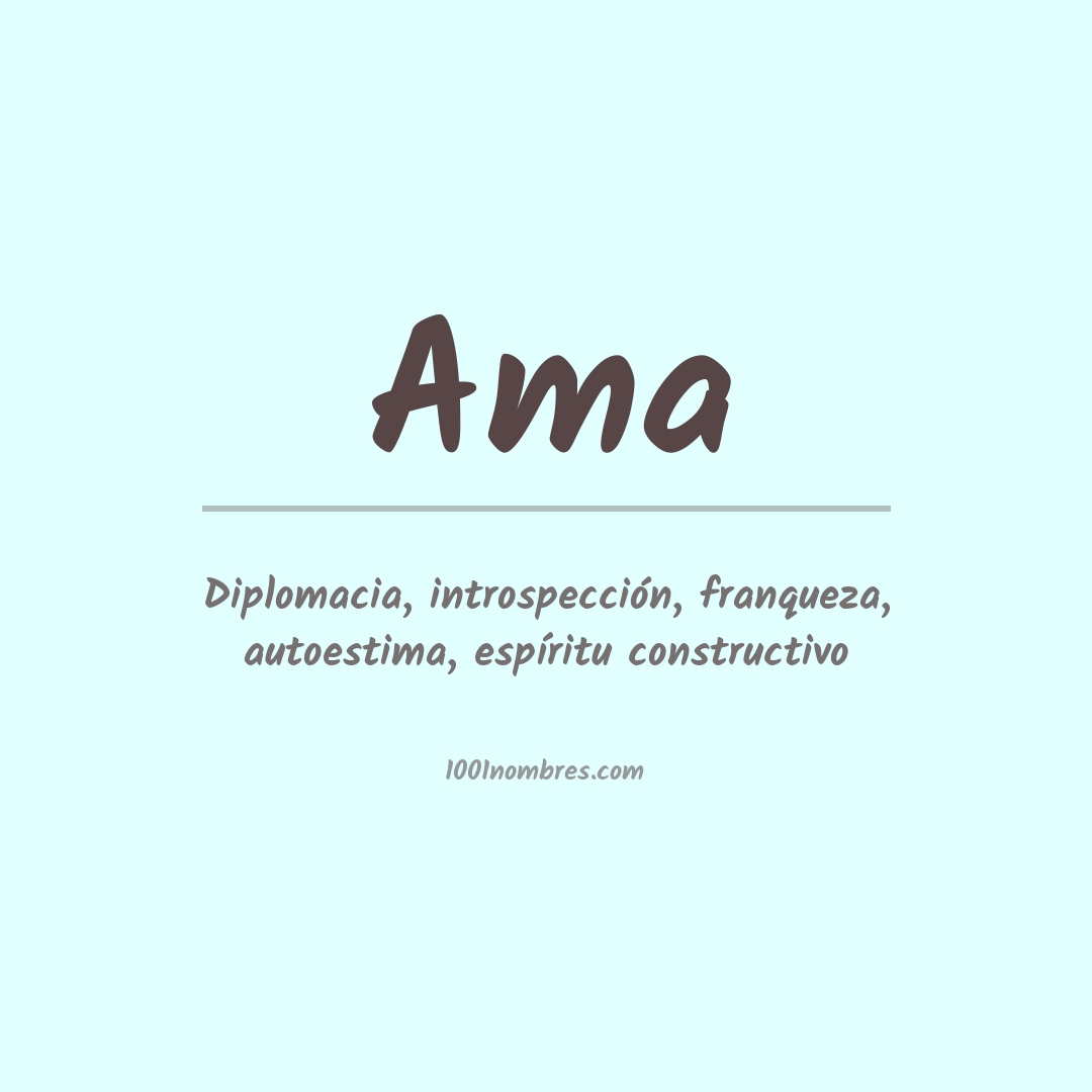 Significado del nombre Ama