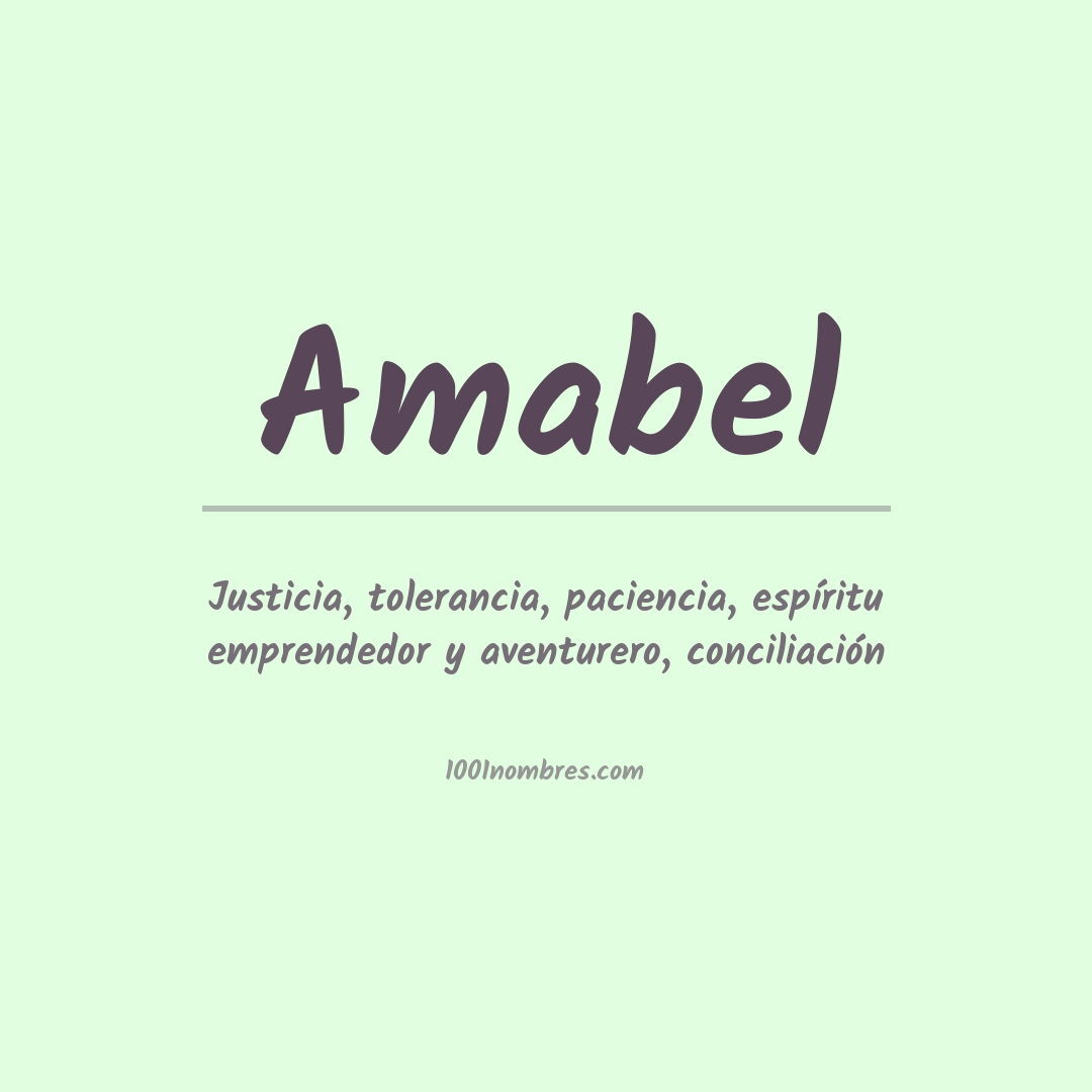 Significado del nombre Amabel