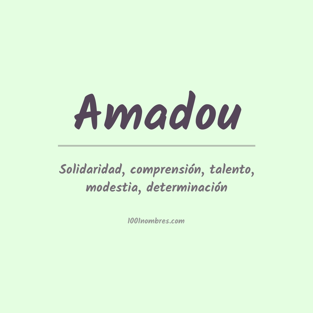 Significado del nombre Amadou