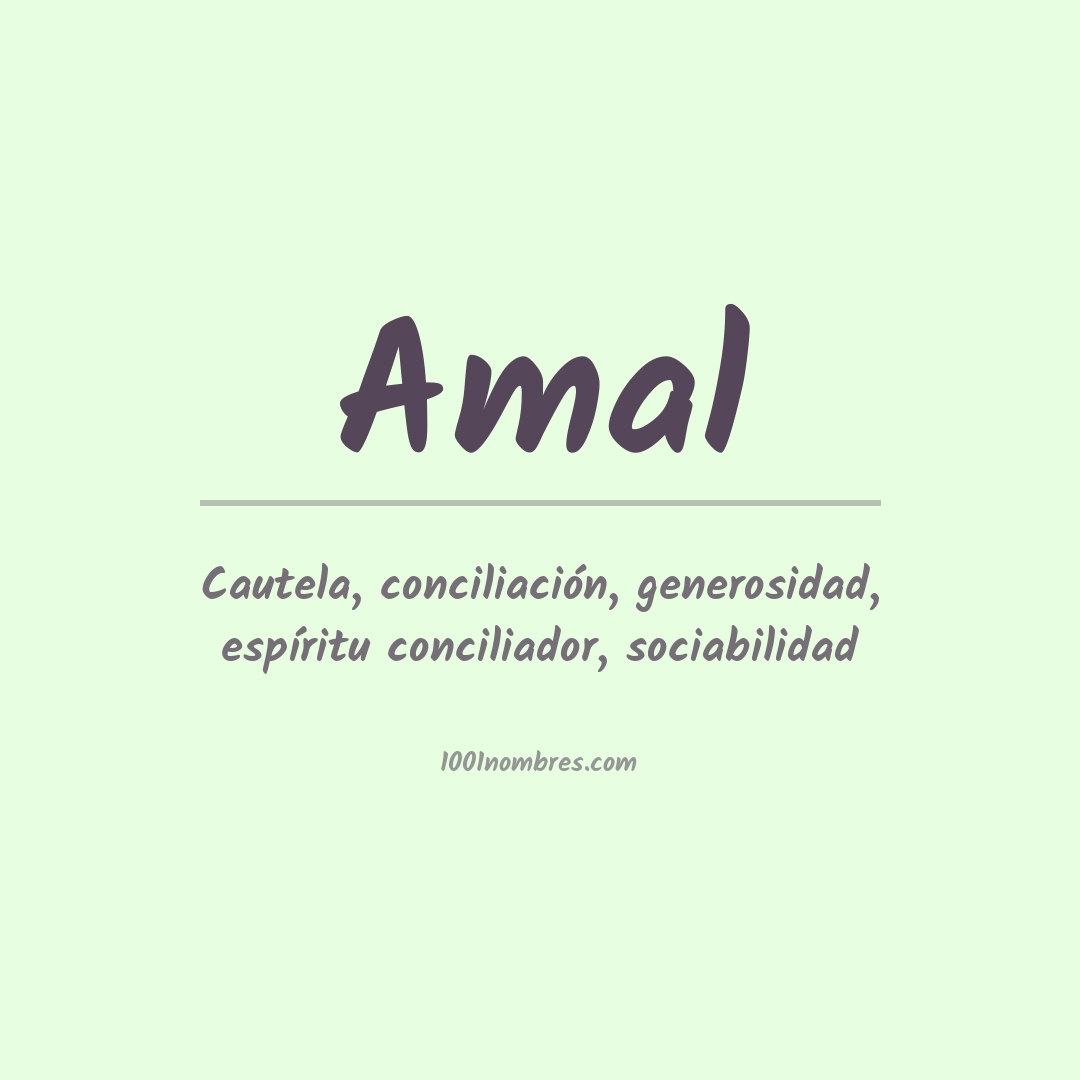 Significado del nombre Amal