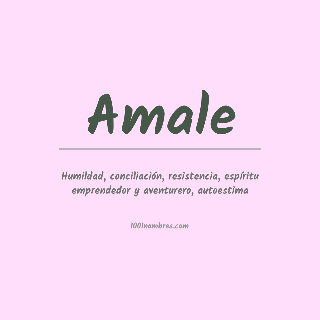Significado del nombre Amale Significado del nombre Amale