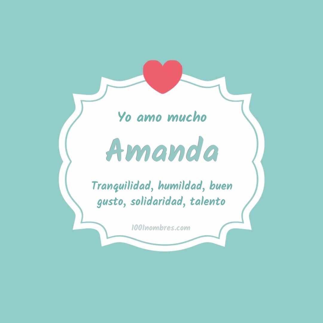 Amanda  Te amo como eres, Significado de te, Nombres
