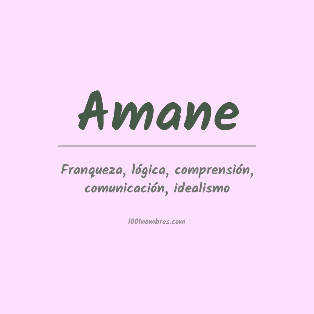 Significado del nombre Amane