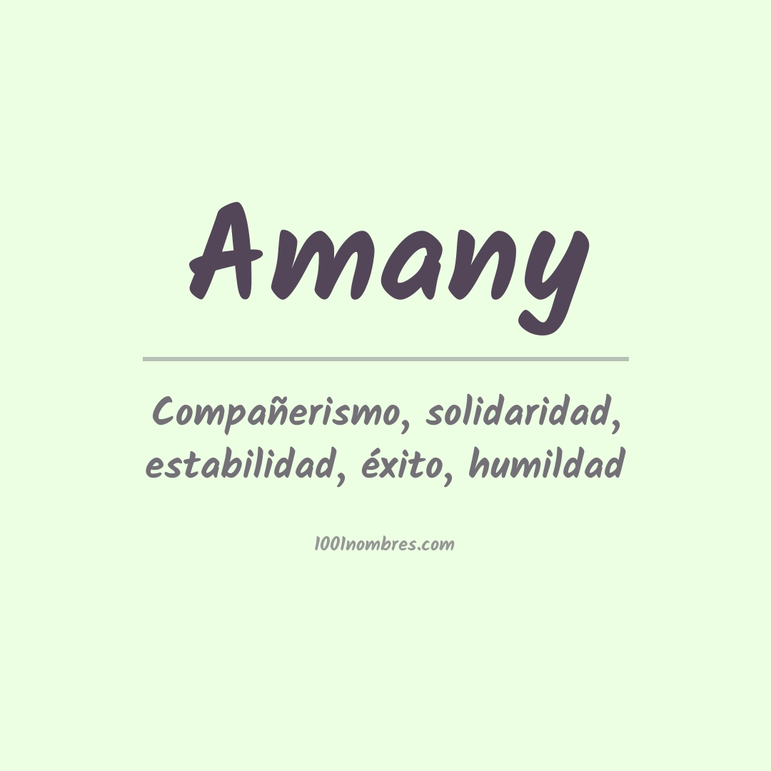 Significado del nombre Amany