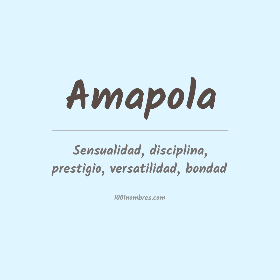 Significado del nombre Amapola