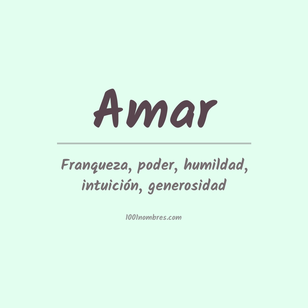 Significado del nombre Amar