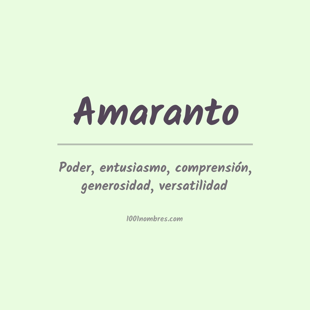 Significado del nombre Amaranto