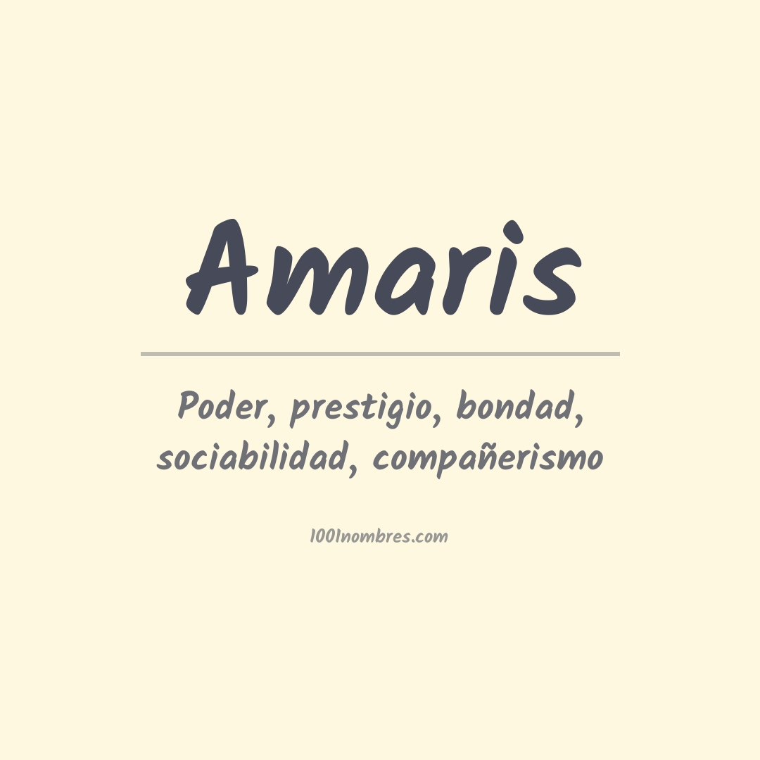 Significado del nombre Amaris