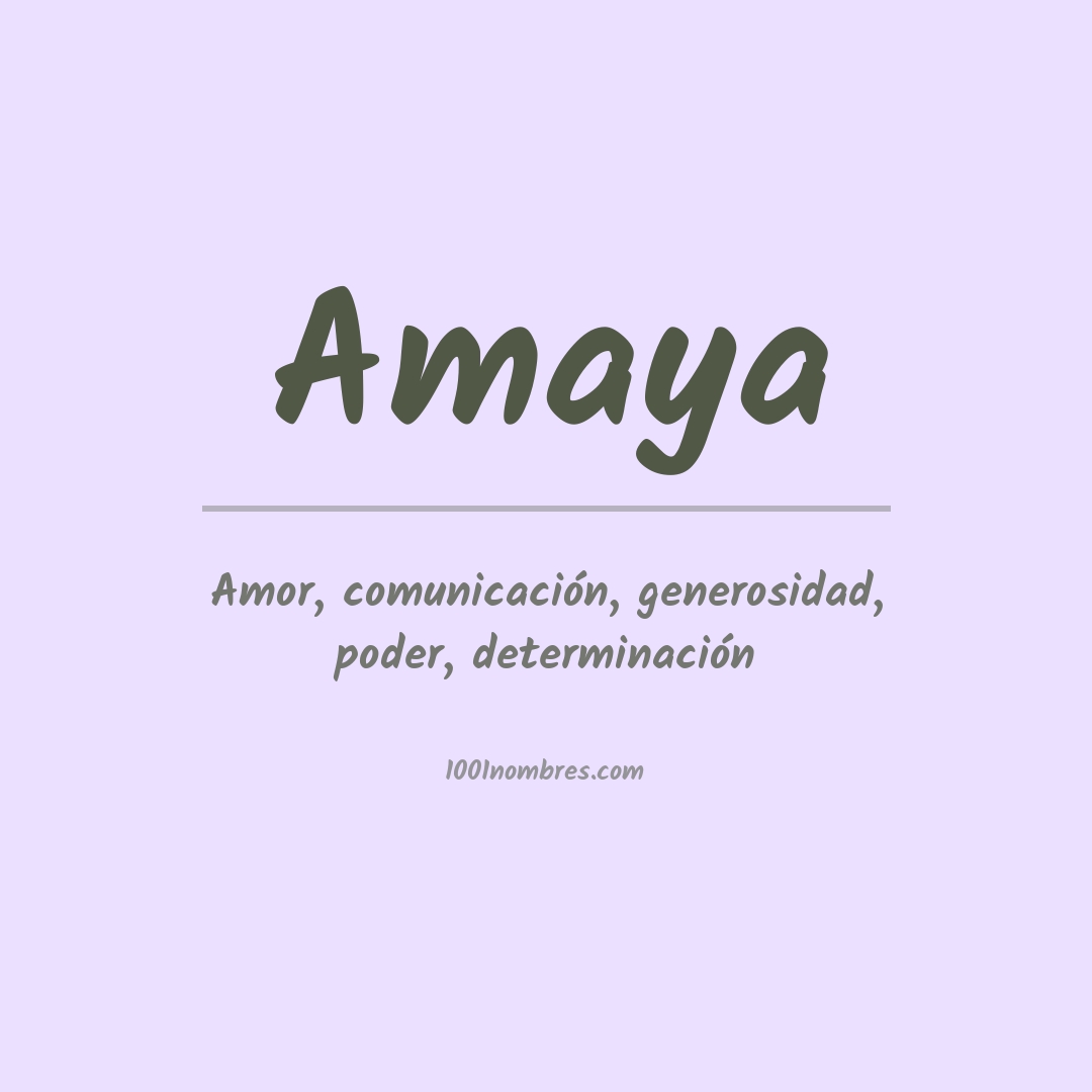 Significado del nombre Amaya
