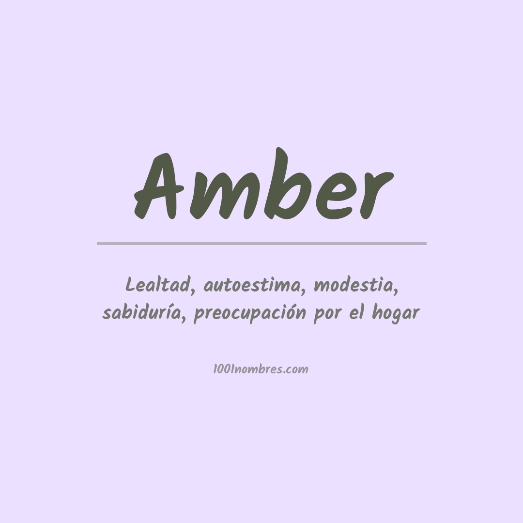 Significado del nombre Amber