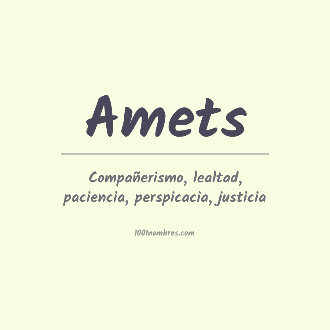 Significado del nombre Amets Significado del nombre Amets
