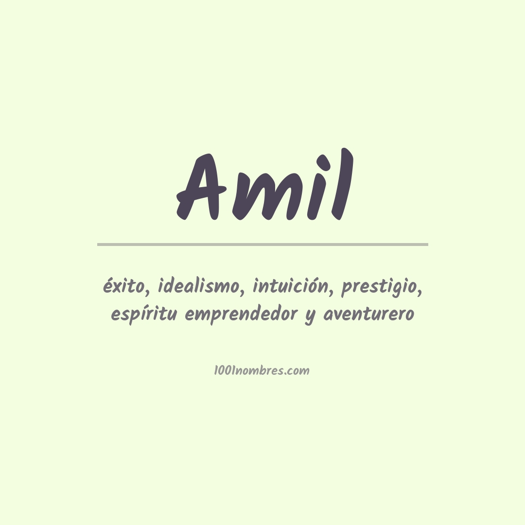 Significado del nombre Amil