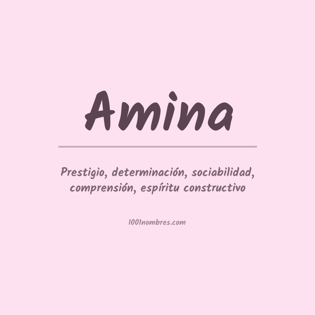 Significado del nombre Amina