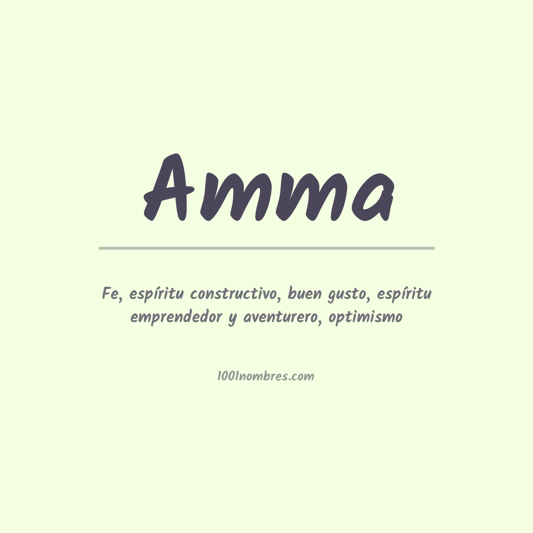 Significado del nombre Amma Significado del nombre Amma