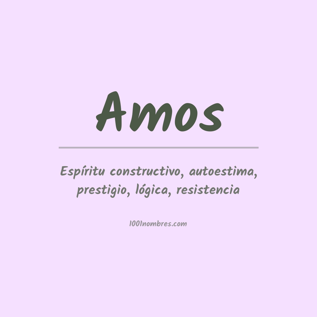 Significado del nombre Amos
