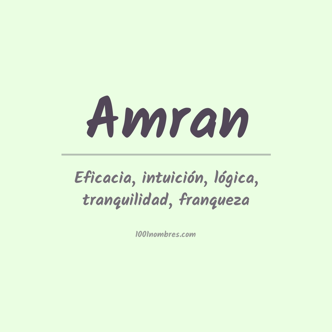 Significado del nombre Amran