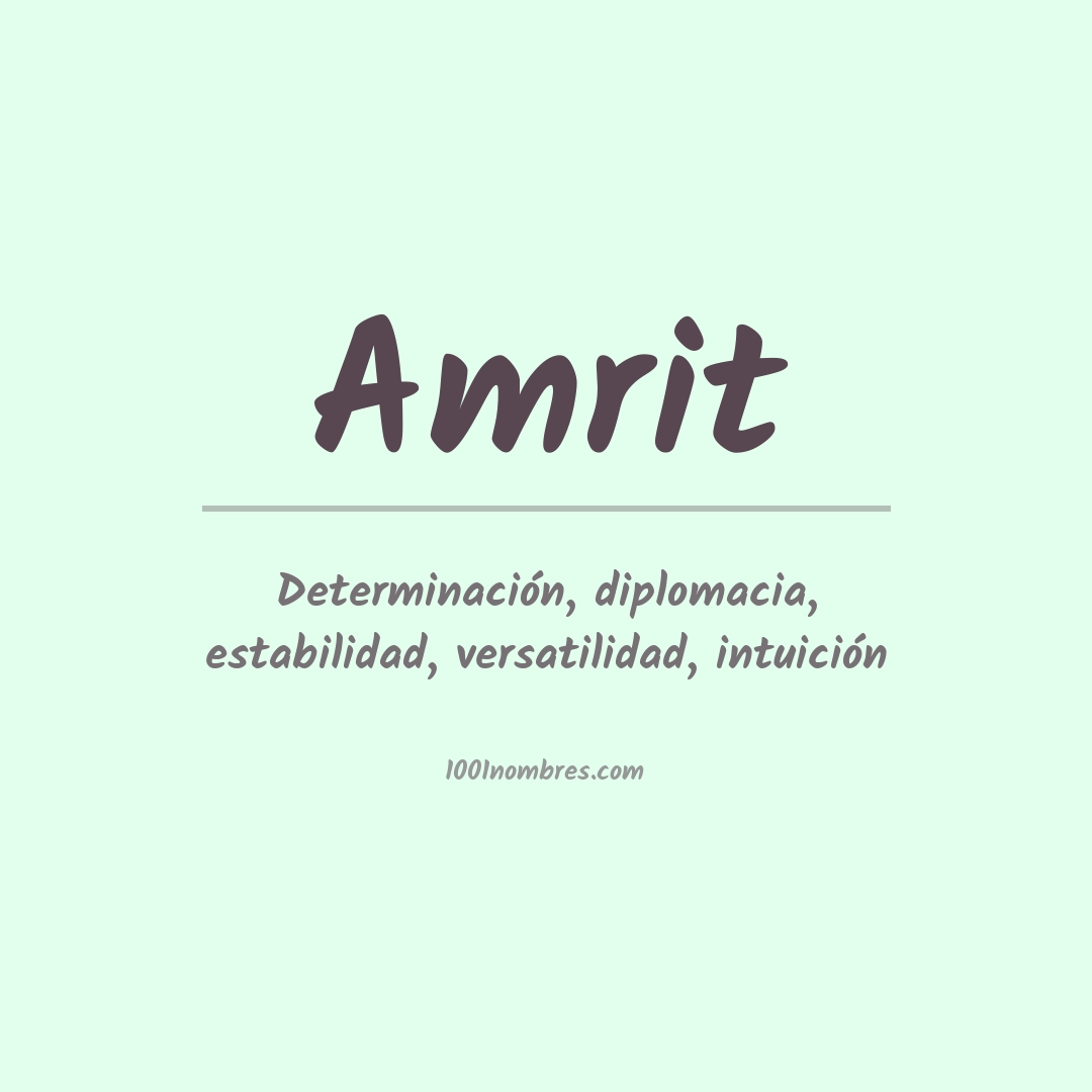 Significado del nombre Amrit Significado del nombre Amrit