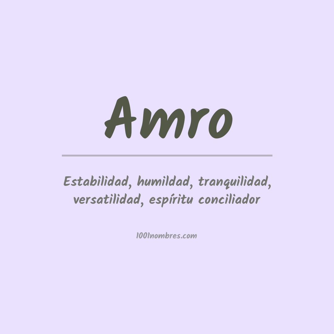 Significado del nombre Amro