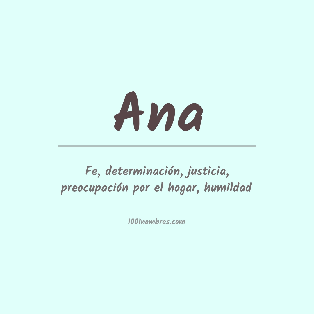 Significado del nombre Ana
